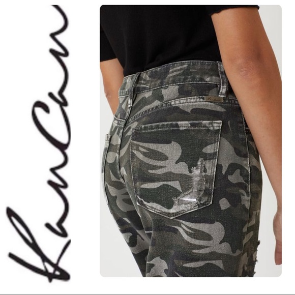KanCan Wilder Camo High Rise Boyfriend Jeans - Picture 4 of 11
